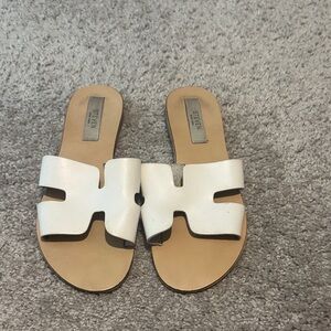 Steven By Steve Madden Cream Slide Sandals